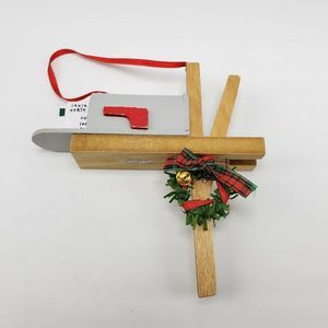 Kurt Adler Wooden Mailbox Christmas Ornament 1991 Santa Letters